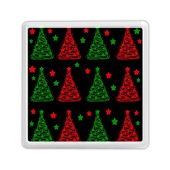 Decorative Christmas Trees Pattern Memory Card Reader (square)  by Valentinaart