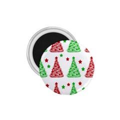 Decorative Christmas Trees Pattern - White 1 75  Magnets by Valentinaart