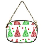 Decorative Christmas trees pattern - White Chain Purses (One Side)  Front