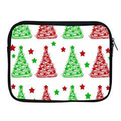 Decorative Christmas Trees Pattern - White Apple Ipad 2/3/4 Zipper Cases by Valentinaart