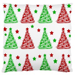 Decorative Christmas Trees Pattern - White Standard Flano Cushion Case (two Sides) by Valentinaart