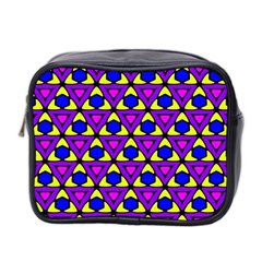 Triangles And Honeycombs Pattern                                                                                                   Mini Toiletries Bag (two Sides) by LalyLauraFLM