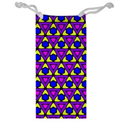 Triangles And Honeycombs Pattern                                                                                                   Jewelry Bag by LalyLauraFLM