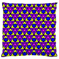 Triangles And Honeycombs Pattern                                                                                                   	large Flano Cushion Case (two Sides) by LalyLauraFLM