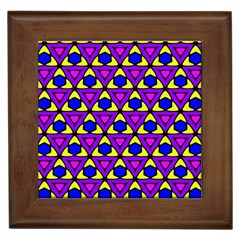 Triangles and honeycombs pattern                                                                                                   			Framed Tile