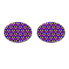 Triangles and honeycombs pattern                                                                                                   			Cufflinks (Oval)