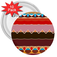 Waves And Other Shapes                                                                                                    			3  Button (10 Pack)