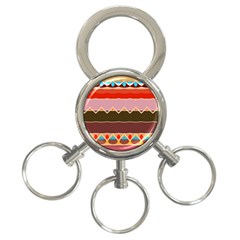 Waves And Other Shapes                                                                                                    			3-ring Key Chain