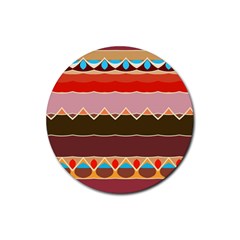 Waves And Other Shapes                                                                                                    			rubber Round Coaster (4 Pack)