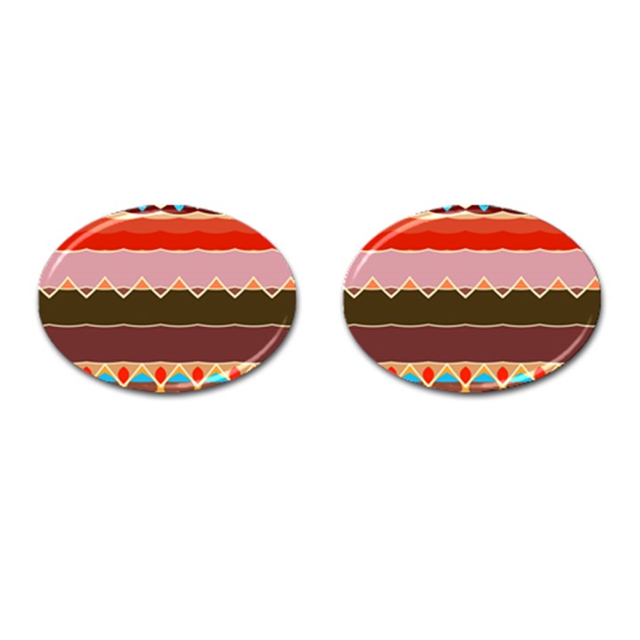 Waves and other shapes                                                                                                    			Cufflinks (Oval)