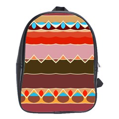 Waves And Other Shapes                                                                                                    			school Bag (large) by LalyLauraFLM