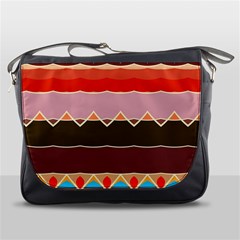 Waves And Other Shapes                                                                                                    			messenger Bag