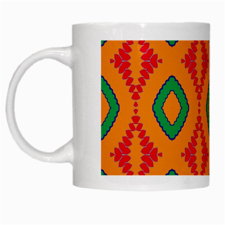 Rhombus and other shapes pattern                                                                                                     White Mug