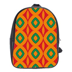 Rhombus And Other Shapes Pattern                                                                                                     			school Bag (large) by LalyLauraFLM