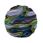 3d shapes                                                                                                      	Standard 15  Premium Flano Round Cushion Front