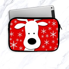 Christmas Reindeer - Red Apple Ipad Mini Zipper Cases by Valentinaart