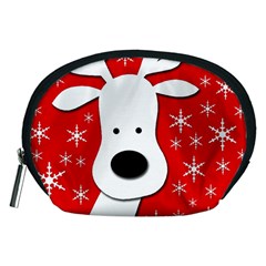 Christmas Reindeer - Red Accessory Pouches (medium) 