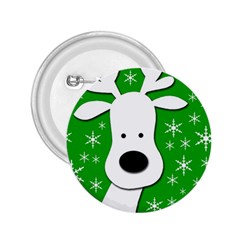 Christmas Reindeer - Green 2 25  Buttons