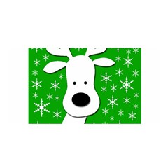 Christmas Reindeer - Green Satin Wrap