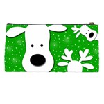 Christmas reindeer - green 2 Pencil Cases Back