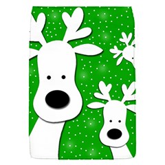 Christmas Reindeer - Green 2 Flap Covers (s)  by Valentinaart