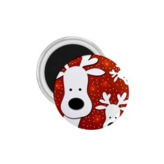 Christmas Reindeer - Red 2 1 75  Magnets by Valentinaart