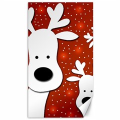 Christmas Reindeer - Red 2 Canvas 40  X 72   by Valentinaart