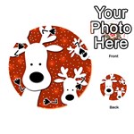 Christmas reindeer - red 2 Playing Cards 54 (Round)  Front - Spade7