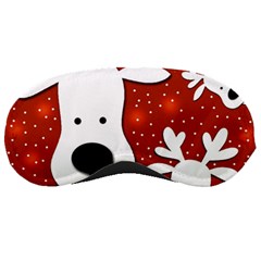 Christmas Reindeer - Red 2 Sleeping Masks by Valentinaart