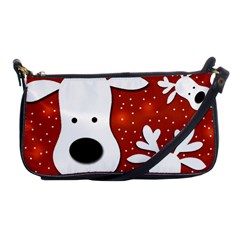 Christmas Reindeer - Red 2 Shoulder Clutch Bags by Valentinaart