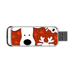 Christmas Reindeer - Red 2 Portable Usb Flash (one Side) by Valentinaart