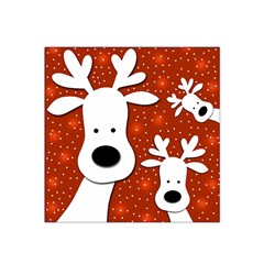 Christmas Reindeer - Red 2 Satin Bandana Scarf by Valentinaart