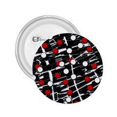 Red And White Dots 2 25  Buttons