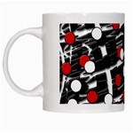 Red and white dots White Mugs Left