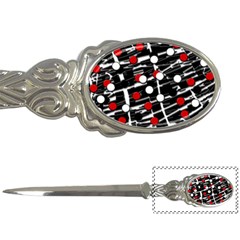 Red And White Dots Letter Openers by Valentinaart