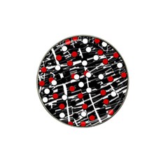 Red And White Dots Hat Clip Ball Marker (4 Pack) by Valentinaart