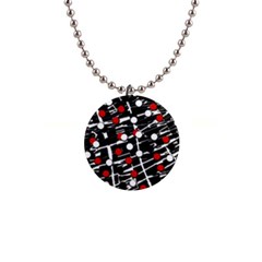 Red And White Dots Button Necklaces