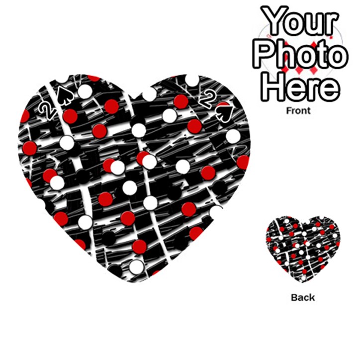 Red and white dots Playing Cards 54 (Heart) 