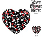 Red and white dots Playing Cards 54 (Heart)  Front - Diamond6