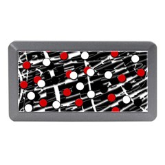 Red And White Dots Memory Card Reader (mini) by Valentinaart