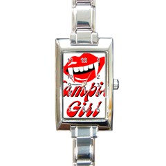 Vampire Girl Rectangle Italian Charm Watch