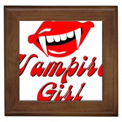 Vampire Girl Framed Tiles by igorsin