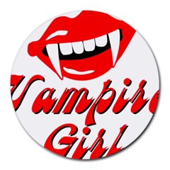 Vampire Girl Round Mousepads