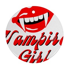 Vampire Girl Ornament (Round) 