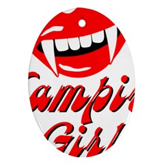 Vampire Girl Ornament (Oval) 