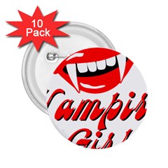 Vampire Girl 2.25  Buttons (10 pack) 