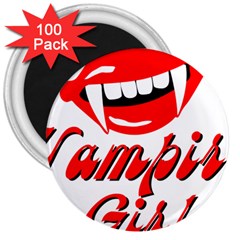 Vampire Girl 3  Magnets (100 pack)