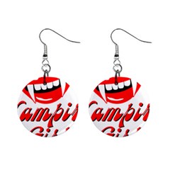 Vampire Girl Mini Button Earrings