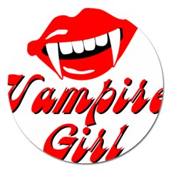 Vampire Girl Magnet 5  (Round)