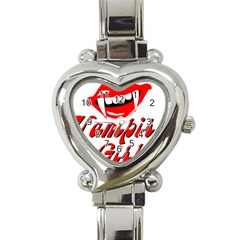 Vampire Girl Heart Italian Charm Watch